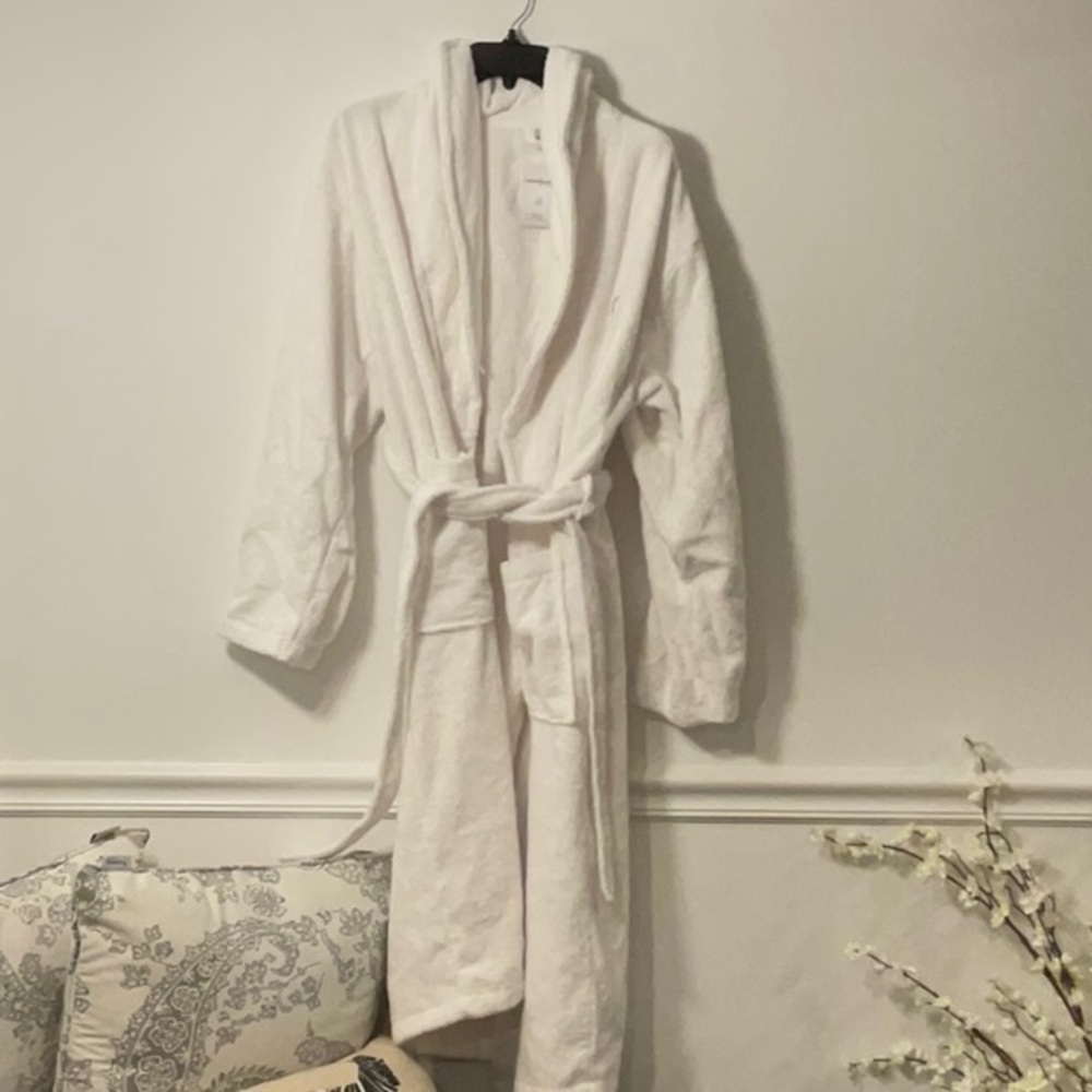 Cozy White Plush Bathrobe
